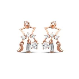 Argentum Concept K043801 Sallantılı Tasarım Yıldız Gümüş Küpe