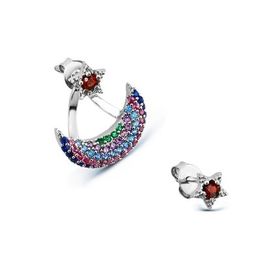Argentum Concept K047201 Tasarım Ay;yıldız Gümüş Küpe