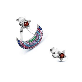 Argentum Concept K047201 Tasarım Ay;yıldız Gümüş Küpe