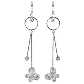 Argentum Concept K059801 Kelebek Motifli Gümüş Sallantılı Kadın Küpe