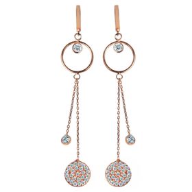 Argentum Concept K060501 Daire Motifli 925 Ayar Gümüş Sallantılı Küpe