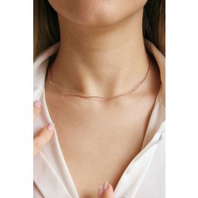 Argentum Concept N161501 Gümüş Italyan Model Kalemli Rose Choker Tel Kolye