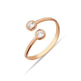 Argentum Concept Y011101 Zirkon Taşlı Gümüş Rose Yüzük