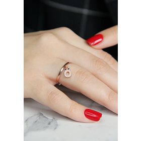 Argentum Concept Y021901 Ö Harfi Gümüş Rose Yüzük