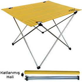 Argeus 54001 Katlanabilir Alüminyum Sarı Ayaklı Masa