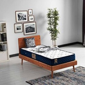 Argimo Blue Tek Kişilik Tavşan Tüyü Örme Sünger 90x190 CM Yatak
