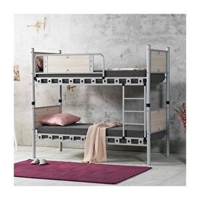 Argimo Elegan 90x200 cm Genç Çocuk Odası Ahşap Başlıklı Metal Cappuccino Ranza ve Karyola