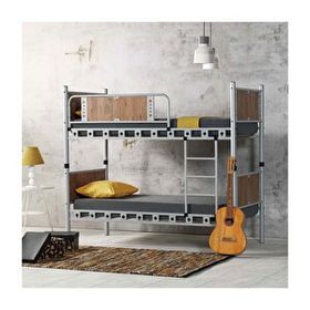 Argimo Elegan 90x200 cm Genç Çocuk Odası Ahşap Başlıklı Metal Cappuccino Ranza ve Karyola