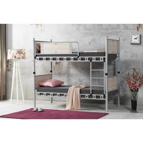 Argimo Elegan 90x200 cm Genç Çocuk Odası Ahşap Başlıklı Metal Cappuccino Ranza ve Karyola