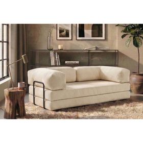 Argimo Godila Krem Çok Amaçlı Sofa Çift Kişilik Koltuk Yatak