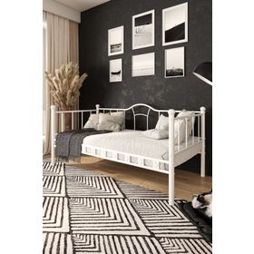 Argimo Kamelya 100x200 CM Sedir Metal Beyaz Karyola