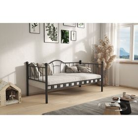 Argimo Kamelya 90x190 CM Sedir Metal Siyah Karyola