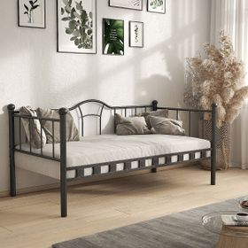 Argimo Kamelya 90x190 CM Sedir Metal Siyah Karyola