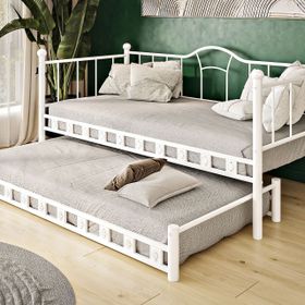 Argimo Kamelya 90x190 CM Yavrulu Daybed Sedir Beyaz Karyola