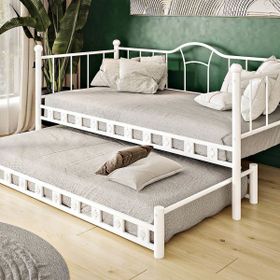 Argimo Kamelya 90x190 CM Yavrulu Daybed Sedir Beyaz Karyola