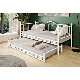Argimo Kamelya 90x190 CM Yavrulu Daybed Sedir Beyaz Karyola