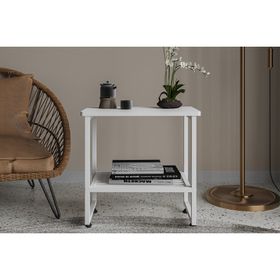 Argimo Legno Beyaz Ahşap Baş Ucu Komodin