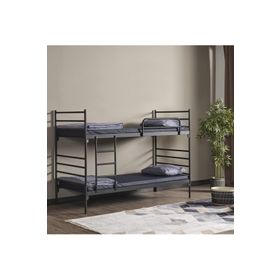 Argimo Linda 90x200 CM Yurt Apart Otel Şantiye Metal Siyah Ranza