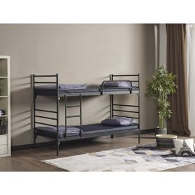 Argimo Linda 90x200 CM Yurt Apart Otel Şantiye Metal Siyah Ranza