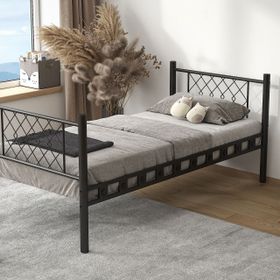 Argimo Metis 90x190 CM Metal Siyah Tek Kişilik Karyola