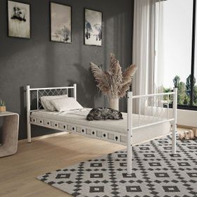 Argimo Metis 90x200 CM Metal Beyaz Tek Kişilik Karyola