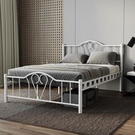 Argimo Orkide Çift Kişilik Ferforje Metal Karyola