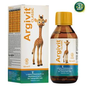 Argivit Classic L-Arjinin Multivitamin Multimineral 10x150 ml Şurup