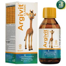 Argivit Classic L-Arjinin Multivitamin Multimineral 8x150 ml Şurup
