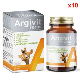 Argivit Focus L-Arjinin Fosfotidilserin Demir Multivitamin Multimineral 10x30 Tablet