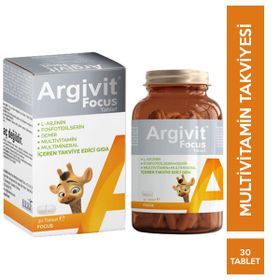 Argivit Focus L-Arjinin Fosfotidilserin Demir Multivitamin Multimineral 30 Tablet