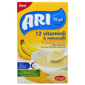 Arı 4+ Ay 200 gr Sütlü Muzlu Pirinç Unu Bebek Maması