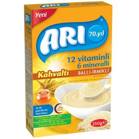 Arı 6+ Ay 250 gr Ballı İrmikli Pirinç Unu Kaşık Maması