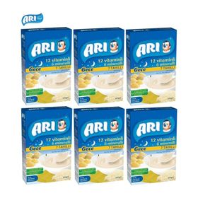 Arı 6+ Ay 6x200 gr Gece Sütlü 7 Tahıllı Pirinç Unu Mama
