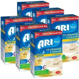 Arı Gece Sütlü 7 Tahıllı Pirinç Unu 6x500 gr Mama