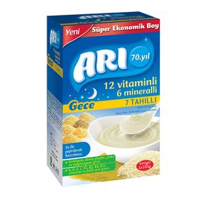 Arı Mama Gece 7 Tahıllı Sütlü 12 Vitaminli 6 Mineralli 3x200 gr Bebek Maması