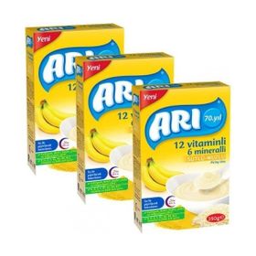 Arı Mama Sütlü Muzlu 12 Vitaminli 6 Mineralli 3x200 gr Bebek Maması