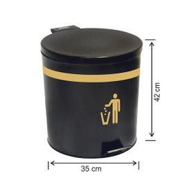 Arı Metal 1053 40 lt Boyalı Metal İç Kovalı Pedallı Çöp Kovası