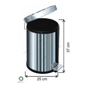 Arı Metal 12 lt Paslanmaz Pedallı Çöp Kovası