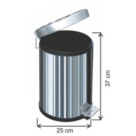 Arı Metal 12 lt Paslanmaz Pedallı Çöp Kovası