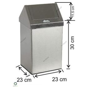 Arı Metal 1306 Sallanır Çatı Kapak Paslanmaz 16 lt Çöp Kovası