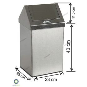Arı Metal 1309 21 lt Çatı Kapaklı Çöp Kovası
