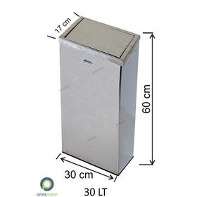 Arı Metal 1333 30 lt Dokunmatik Dikdörtgen Çöp Kovası