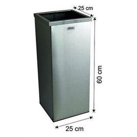 Arı Metal 1338 Kare Çemberli Paslanmaz 37 lt Çöp Kovası