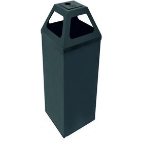 Arı Metal 1378 54 lt Piramit Kapaklı Küllüklü Füme Çöp Kovası