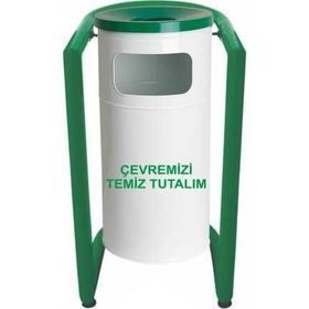 Arı Metal 1704 Bahçe U Tipi Boyalı Çöp Kovası