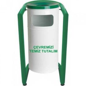 Arı Metal 1704 Bahçe U Tipi Boyalı Çöp Kovası