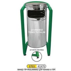 Arı Metal 1711 Bahçe U Tipi 41x75 Çöp Kovası