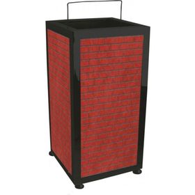 Arı Metal 1731 Kare Ahşaplı Dekorlu Metal İç Kovalı Bahçe Çöp Kovası
