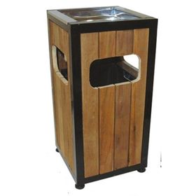 Arı Metal 2108 28 lt Ahşap Kare Çöp Kovası