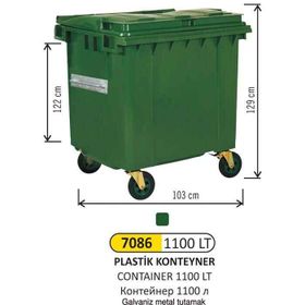 Arı Metal 7086 1100 lt Konteyner Çöp Kovası